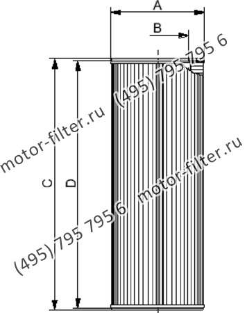 фильтр гидравлики цилиндрического типа с фильтрацией снаружи FAI CF1900M40NA