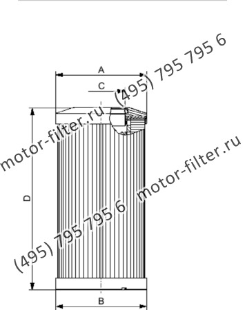 фильтр гидравлики цилиндрического типа с фильтрацией снаружи FAI CF2460A06HA