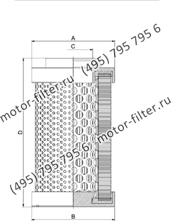 элемент напорного фильтра гидравлики FAI D0990A06NHA