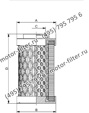 элемент напорного фильтра гидравлики FAI D0990A25CHA