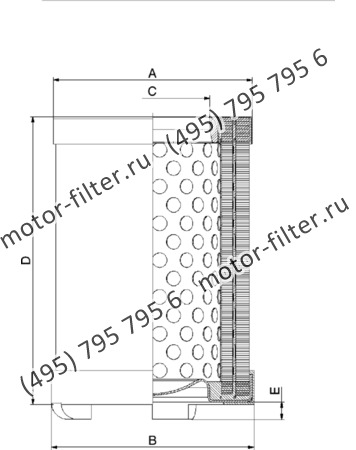 цилиндрический воздушно-масляный сепаратор компрессора FAI DCC1082500J