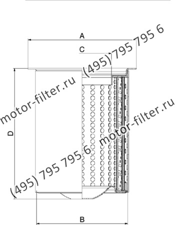 воздушно-масляный сепаратор с фланцем под болты FAI DFF13516000