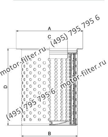 воздушно-масляный сепаратор с фланцем под болты FAI DFF2751400U