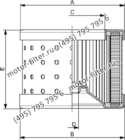 элемент сливного фильтра гидравлики FAI R1003P25A