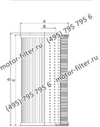 CF00160013 фильтр гидравлики цилиндрического типа с фильтрацией снаружи FAI