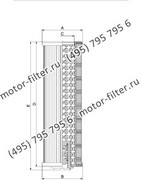 CF00160075 фильтр гидравлики цилиндрического типа с фильтрацией снаружи FAI