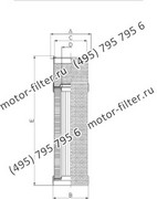 CF00160120 фильтр гидравлики цилиндрического типа с фильтрацией снаружи FAI