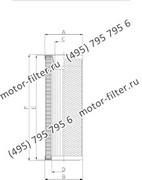 CF00160139 фильтр гидравлики цилиндрического типа с фильтрацией снаружи FAI