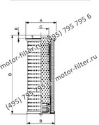 CF00160241 фильтр гидравлики цилиндрического типа с фильтрацией снаружи FAI