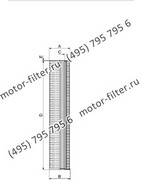 CF00160259 фильтр гидравлики цилиндрического типа с фильтрацией снаружи FAI