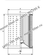 CF00160293 фильтр гидравлики цилиндрического типа с фильтрацией снаружи FAI