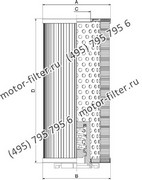 CF00170100 фильтр гидравлики цилиндрического типа с фильтрацией снаружи FAI