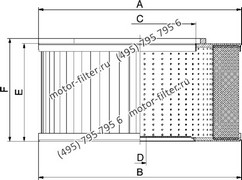 CF00180938 фильтр гидравлики цилиндрического типа с фильтрацией снаружи FAI