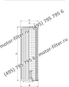 CF01E631BA06NA фильтр гидравлики цилиндрического типа с фильтрацией снаружи FAI