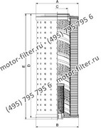 CF02541720 фильтр гидравлики цилиндрического типа с фильтрацией снаружи FAI