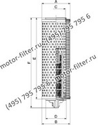 CF02541850 фильтр гидравлики цилиндрического типа с фильтрацией снаружи FAI