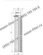 CF02541913 фильтр гидравлики цилиндрического типа с фильтрацией снаружи FAI