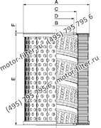 CF02542530 фильтр гидравлики цилиндрического типа с фильтрацией снаружи FAI