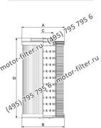 CF04240043 фильтр гидравлики цилиндрического типа с фильтрацией снаружи FAI