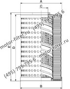 CF06540107 фильтр гидравлики цилиндрического типа с фильтрацией снаружи FAI