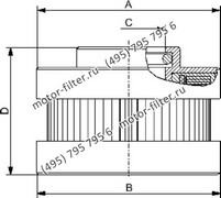 CF218T60HA фильтр гидравлики цилиндрического типа с фильтрацией снаружи FAI