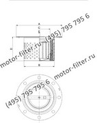 DFF2001550U воздушно-масляный сепаратор с фланцем под болты FAI