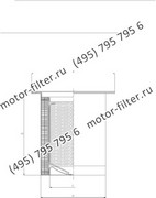 DFN2004500U воздушно-масляный сепаратор с фланцем-крышкой FAI