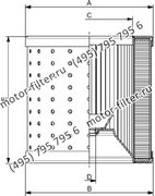 R2503P10A элемент сливного фильтра гидравлики FAI
