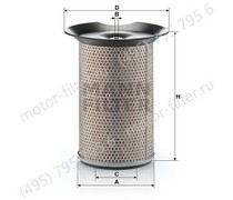 C23502 фильтрующий элемент воздушного фильтра MANN