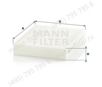 CU25001 фильтрующий элемент воздушного салонного фильтра MANN