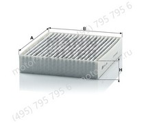CUK1830 фильтрующий элемент воздушного салонного фильтра с активированным углем MANN