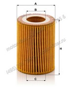 HU7003X безметаллический фильтрующий элемент масляного фильтра MANN