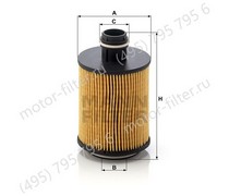 HU71211X безметаллический фильтрующий элемент масляного фильтра MANN