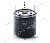 W7035 сменный масляный фильтр смазочной системы MANN