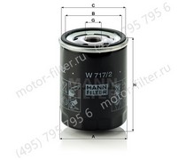 W7172 сменный масляный фильтр смазочной системы MANN