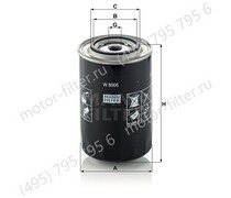 W8005 сменный масляный фильтр смазочной системы MANN