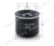 W81183 сменный масляный фильтр смазочной системы MANN