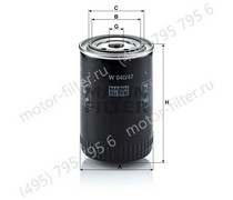 W94047 сменный масляный фильтр смазочной системы MANN