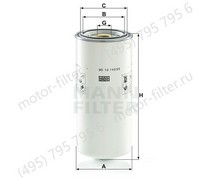WD1314523 сменный масляный фильтр гидравлической системы MANN